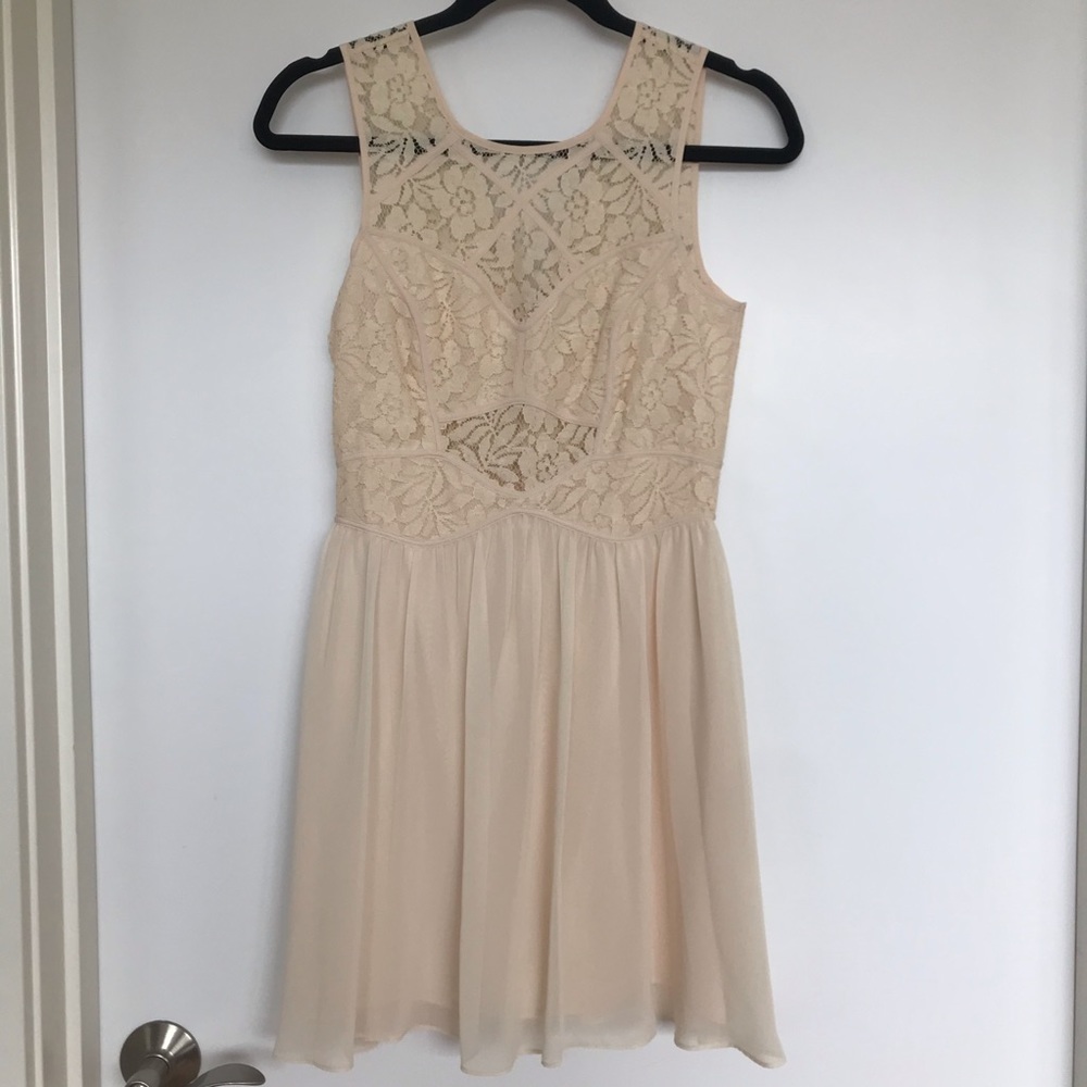 BCBGeneration Lace Bodice Dress - fit and flare